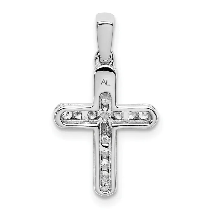 Necklaces Goldia 14k White Gold 16 Ct Lab Grown Diamond VSSI G Latin Cross Pendant