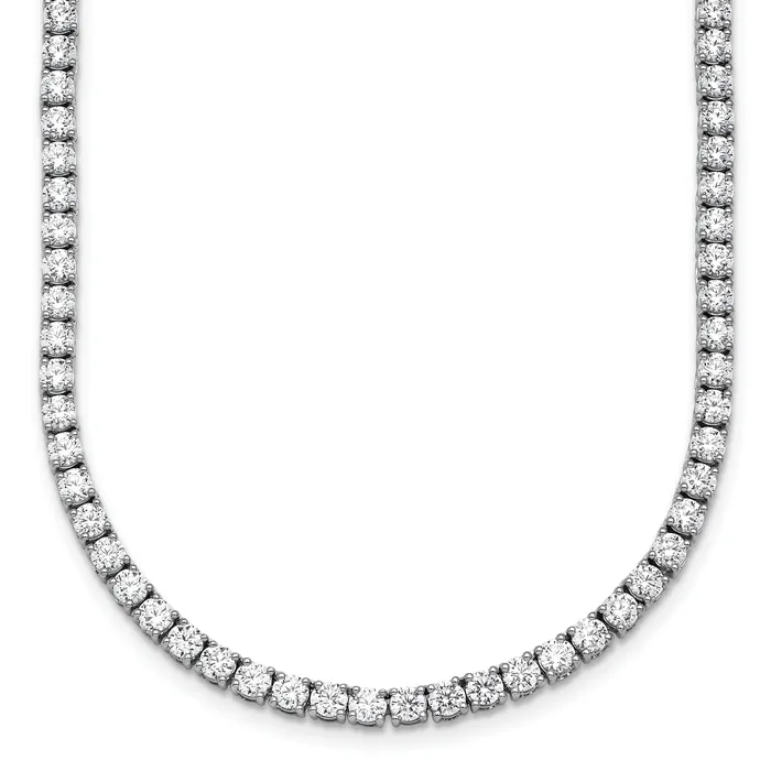 Necklaces Goldia 14k White Gold 16 12 Ct Lab Grown Diamond VSSI G Round 22 inch Straight Tennis Necklace Necklaces Goldia 14k White Gold 16 12 Ct Lab Grown Diamond VSSI G Round 22 inch Straight Tennis Necklace