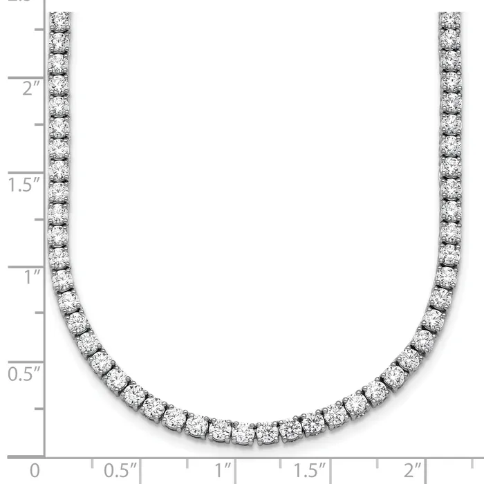 Necklaces Goldia 14k White Gold 16 12 Ct Lab Grown Diamond VSSI G Round 22 inch Straight Tennis Necklace