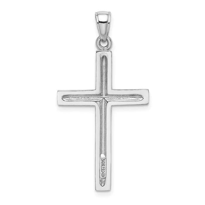 Necklaces Goldia 14k White Gold Polished Cross Pendant