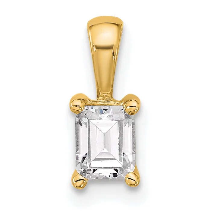 Necklaces Goldia 14k Yellow Gold 12 Ct Lab Grown Diamond VSSI G Emerald Four Prong Pendant Necklaces Goldia 14k Yellow Gold 12 Ct Lab Grown Diamond VSSI G Emerald Four Prong Pendant