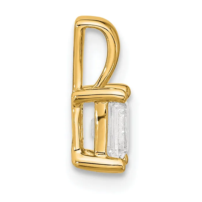Necklaces Goldia 14k Yellow Gold 12 Ct Lab Grown Diamond VSSI G Emerald Four Prong Pendant