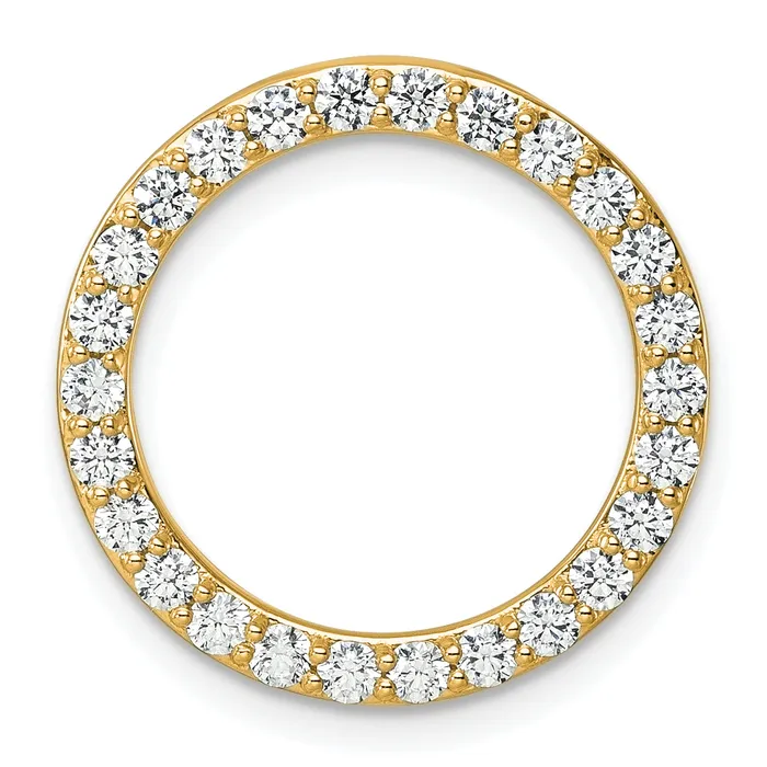 Necklaces Goldia 14k Yellow Gold 1 Ct Lab Grown Diamond VSSI G Circle Chain Slide Pendant Necklaces Goldia 14k Yellow Gold 1 Ct Lab Grown Diamond VSSI G Circle Chain Slide Pendant