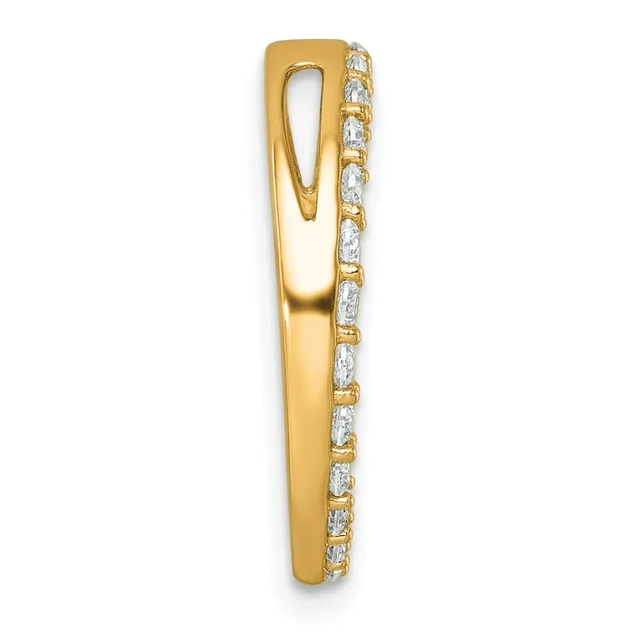 Necklaces Goldia 14k Yellow Gold 1 Ct Lab Grown Diamond VSSI G Circle Chain Slide Pendant
