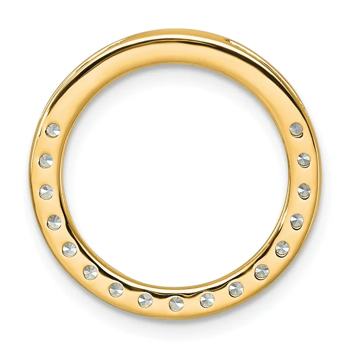 Necklaces Goldia 14k Yellow Gold 1 Ct Lab Grown Diamond VSSI G Circle Chain Slide Pendant