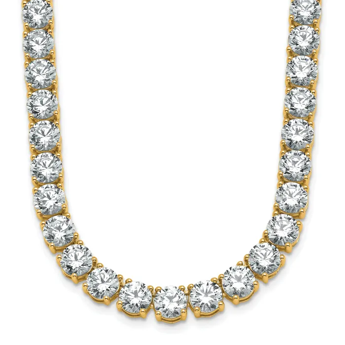 Necklaces Goldia 14k Yellow Gold 58 13 Ct Lab Grown Diamond VSSI G Round 24 inch Straight Tennis Necklace Necklaces Goldia 14k Yellow Gold 58 13 Ct Lab Grown Diamond VSSI G Round 24 inch Straight Tennis Necklace