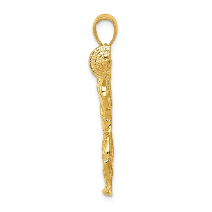 Necklaces Goldia 14k Yellow Gold Bodybuilder with Weights Pendant