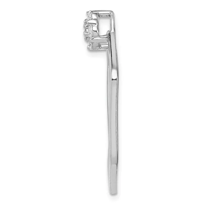 Necklaces Goldia Solid 14k White Gold 13ct Simulated CZ Fancy Hexagon Chain Slide Necklaces Goldia Solid 14k White Gold 13ct Simulated CZ Fancy Hexagon Chain Slide