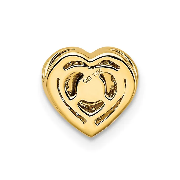 Necklaces Goldia Solid 14k Yellow Gold Simulated CZ and 25 Sapphire Fancy Heart Chain Slide Necklaces Goldia Solid 14k Yellow Gold Simulated CZ and 25 Sapphire Fancy Heart Chain Slide