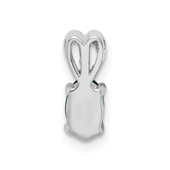 Necklaces Goldia Sterling Silver Rhodiumplated Created Emerald Pendant
