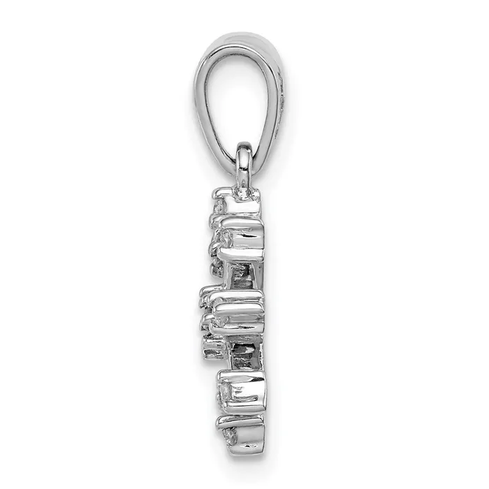 Necklaces Goldia Sterling Silver Rhodium Snowflake Pendant