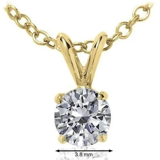 Necklaces JMS always Original 040 Carat Maulijewels 14K Yellow Gold Diamond Solitaire Pendant With 18 14K Yellow Gold Plated Sterling Silver Box Chain Necklaces JMS always Original 040 Carat Maulijewels 14K Yellow Gold Diamond Solitaire Pendant With 18 14K Yellow Gold Plated Sterling Silver Box Chain
