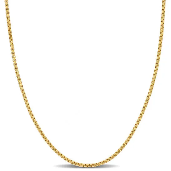 Necklaces JMS always Original Amour 16mm Hollow Round Box Link Chain Necklace in 10k Yellow Gold 24 in Necklaces JMS always Original Amour 16mm Hollow Round Box Link Chain Necklace in 10k Yellow Gold 24 in