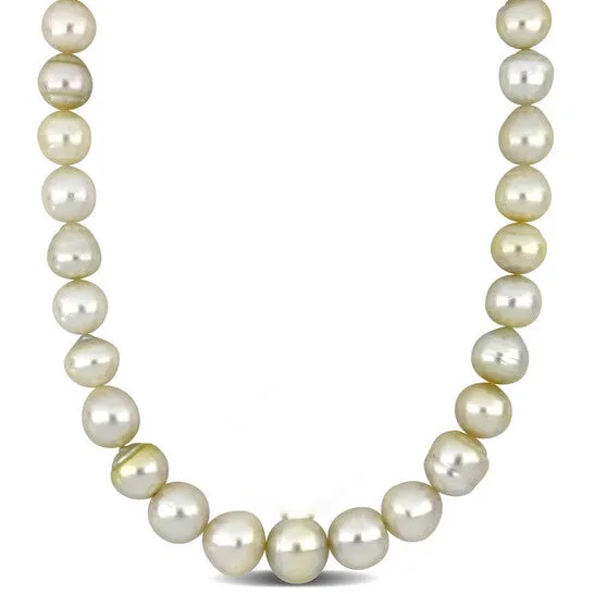 Necklaces JMS always Original AMOUR 18 in 1215mm Offround Golden South Sea Cultured Pearl Necklace In 14K Yellow Gold Necklaces JMS always Original AMOUR 18 in 1215mm Offround Golden South Sea Cultured Pearl Necklace In 14K Yellow Gold