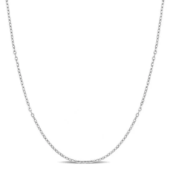 Necklaces JMS always Original AMOUR Diamond Cut Cable Chain Necklace In Platinum 16 In Necklaces JMS always Original AMOUR Diamond Cut Cable Chain Necklace In Platinum 16 In