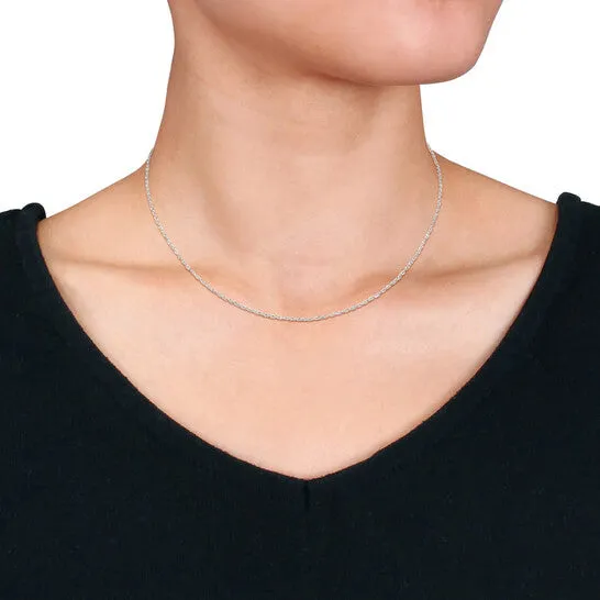 Necklaces JMS always Original AMOUR Diamond Cut Cable Chain Necklace In Platinum 16 In Necklaces JMS always Original AMOUR Diamond Cut Cable Chain Necklace In Platinum 16 In