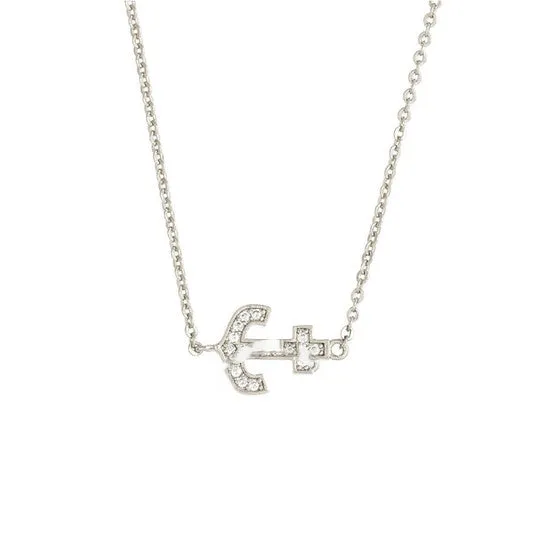 Necklaces JMS always Original Elegant Confetti Womens 18K White Gold Plated CZ Simulated Diamond Anchor Pendant Necklace Necklaces JMS always Original Elegant Confetti Womens 18K White Gold Plated CZ Simulated Diamond Anchor Pendant Necklace