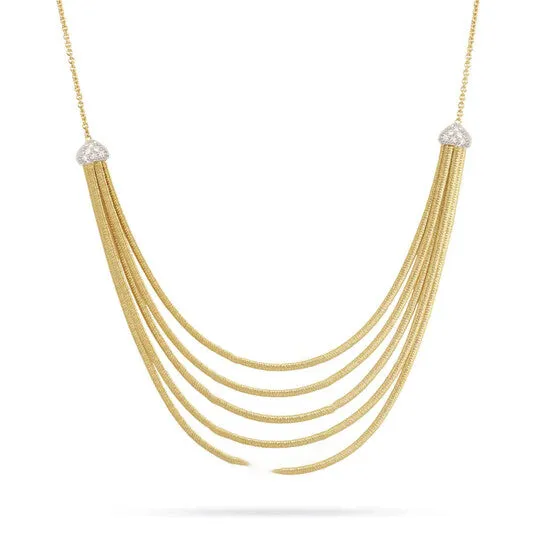 Necklaces JMS always Original Marco Bicego Cairo Yellow Gold and Diamond FiveStrand Necklace CG716 B YW M5 Necklaces JMS always Original Marco Bicego Cairo Yellow Gold and Diamond FiveStrand Necklace CG716 B YW M5