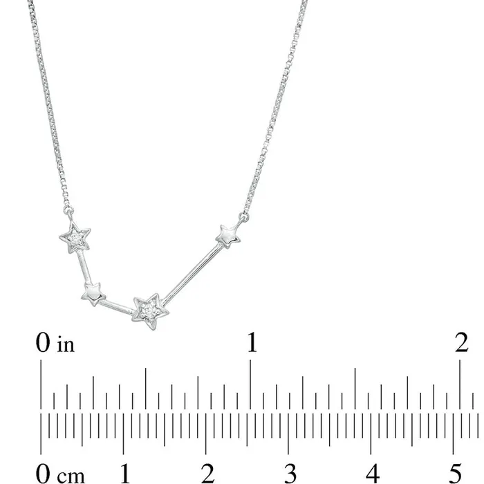 Necklaces Natural Diamond Accent Aquarius Constellation Necklace in Sterling Silver Goldia Necklaces Natural Diamond Accent Aquarius Constellation Necklace in Sterling Silver Goldia