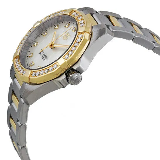 Necklaces Original Tag Heuer Aquaracer Mother of Pearl Stainless Steel and 18kt Yellow Gold Ladies Watch WAY1353BD0917 JMS always Necklaces Original Tag Heuer Aquaracer Mother of Pearl Stainless Steel and 18kt Yellow Gold Ladies Watch WAY1353BD0917 JMS always