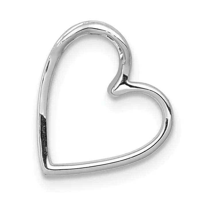 Necklaces Solid 14k White Gold 110ct Simulated CZ Vintage Heart Chain Slide Goldia Necklaces Solid 14k White Gold 110ct Simulated CZ Vintage Heart Chain Slide Goldia