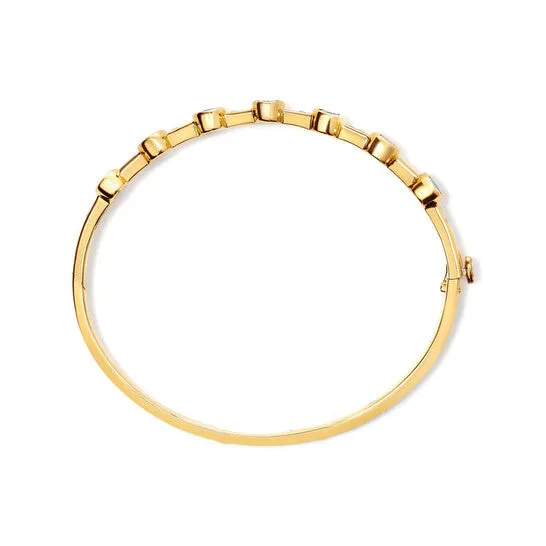 Original 14K Yellow Gold 13 Cttw RoundCut Diamond and 5MM OvalCut Blue Tanzanite Gemstone Bangle Bracelet HI Color I1I2 Clarity JMS always Bracelets Original 14K Yellow Gold 13 Cttw RoundCut Diamond and 5MM OvalCut Blue Tanzanite Gemstone Bangle Bracelet HI Color I1I2 Clarity JMS always Bracelets