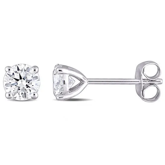 Original AMOUR 1 CT DEW Created Moissanite Solitaire Stud Earrings In 10K White Gold JMS always Earrings Original AMOUR 1 CT DEW Created Moissanite Solitaire Stud Earrings In 10K White Gold JMS always Earrings
