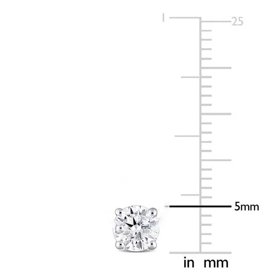 Original AMOUR 1 CT DEW Created Moissanite Solitaire Stud Earrings In 10K White Gold JMS always Earrings Original AMOUR 1 CT DEW Created Moissanite Solitaire Stud Earrings In 10K White Gold JMS always Earrings