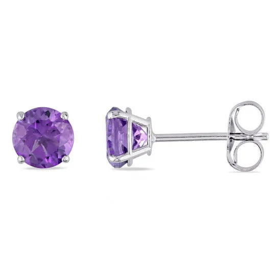 Original AMOUR Amethyst Stud Earrings In 14K White Gold JMS always Earrings Original AMOUR Amethyst Stud Earrings In 14K White Gold JMS always Earrings