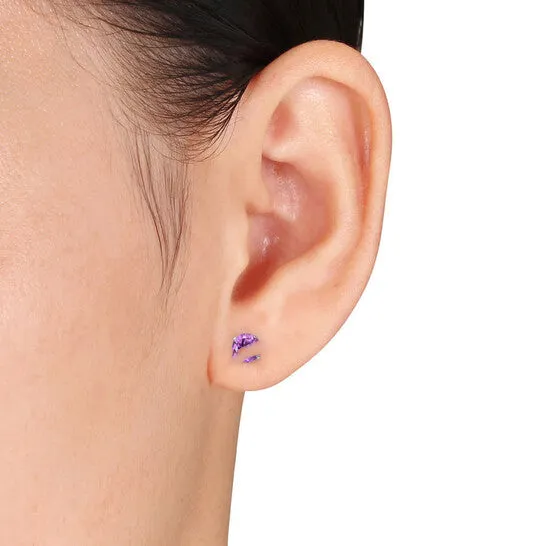Original AMOUR Amethyst Stud Earrings In 14K White Gold JMS always Earrings Original AMOUR Amethyst Stud Earrings In 14K White Gold JMS always Earrings
