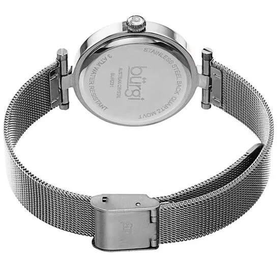 Original Burgi Silver Pink Dial Stainless Steel Mesh Ladies Watch BUR231SSPK JMS always Bracelets Original Burgi Silver Pink Dial Stainless Steel Mesh Ladies Watch BUR231SSPK JMS always Bracelets