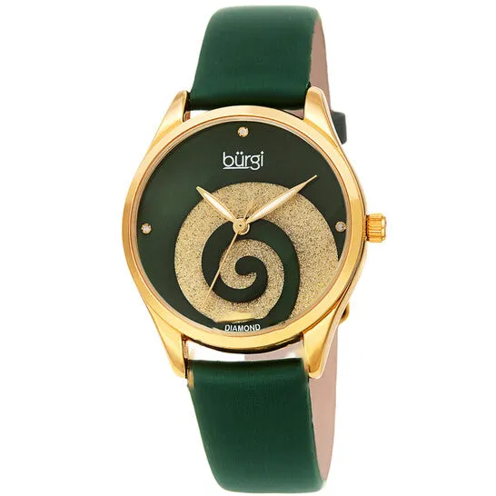 Original Burgi Swirl Quartz Diamond Green Dial Ladies Watch BUR201GN JMS always Watches Original Burgi Swirl Quartz Diamond Green Dial Ladies Watch BUR201GN JMS always Watches