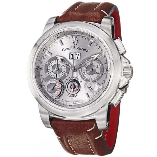 Original Carl F Bucherer Patravi ChronoGrade Silver Dial Leather Mens Watch 10623086301 JMS always Watches Original Carl F Bucherer Patravi ChronoGrade Silver Dial Leather Mens Watch 10623086301 JMS always Watches