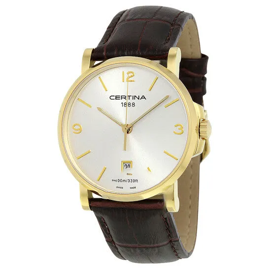 Original Certina DS Caimano Quartz Silver Dial Brown Leather Mens Watch C0174103603700 JMS always Watches Original Certina DS Caimano Quartz Silver Dial Brown Leather Mens Watch C0174103603700 JMS always Watches