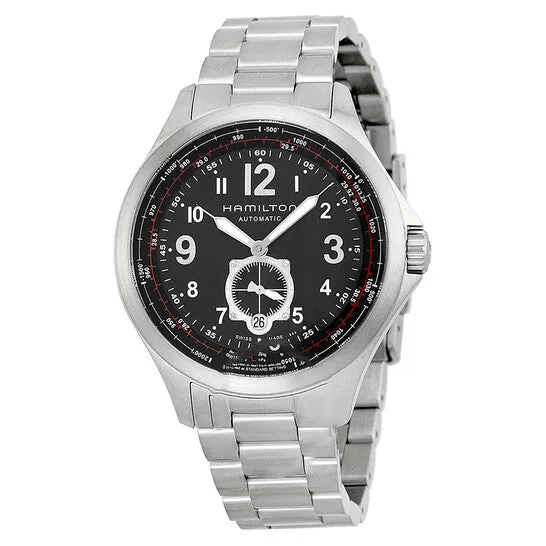 Original Hamilton Khaki Aviation Black Dial Stainless Steel Automatic Mens Watch H76655133 JMS always Bracelets Original Hamilton Khaki Aviation Black Dial Stainless Steel Automatic Mens Watch H76655133 JMS always Bracelets