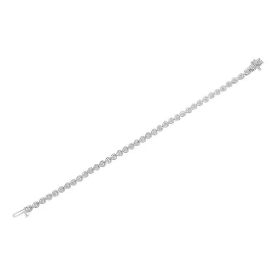 Original Haus of Brilliance 925 Sterling Silver 10 Cttw Miracle Set Diamond HeartLink 7 Tennis Bracelet IJ Color I2I3 Clarity JMS always Bracelets Original Haus of Brilliance 925 Sterling Silver 10 Cttw Miracle Set Diamond HeartLink 7 Tennis Bracelet IJ Color I2I3 Clarity JMS always Bracelets