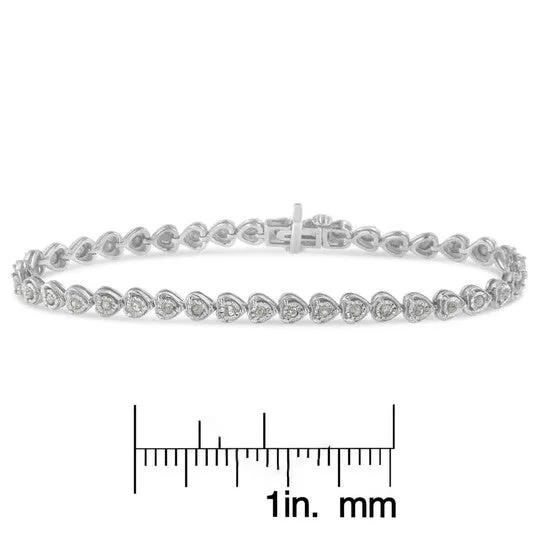 Original Haus of Brilliance 925 Sterling Silver 10 Cttw Miracle Set Diamond HeartLink 7 Tennis Bracelet IJ Color I2I3 Clarity JMS always Bracelets Original Haus of Brilliance 925 Sterling Silver 10 Cttw Miracle Set Diamond HeartLink 7 Tennis Bracelet IJ Color I2I3 Clarity JMS always Bracelets