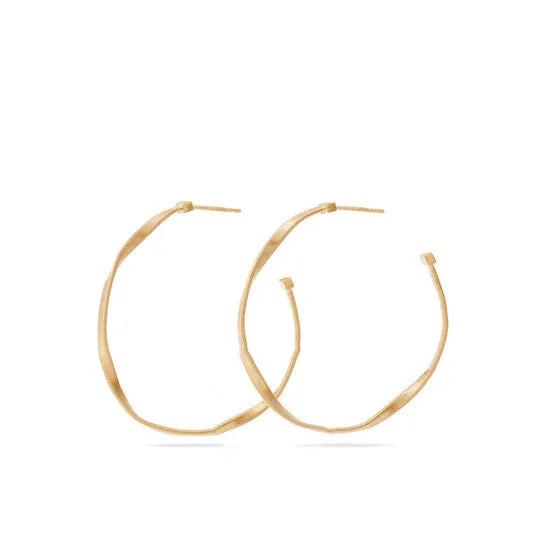 Original Marco Bicego Marrakech Collection 18K Yellow Gold Medium Hoop Earrings JMS always Earrings Original Marco Bicego Marrakech Collection 18K Yellow Gold Medium Hoop Earrings JMS always Earrings