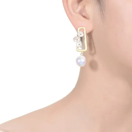 Original Megan Walford 925 Sterling Silver Gold Plated Freshwater Pearl Drop Earrings JMS always Earrings Original Megan Walford 925 Sterling Silver Gold Plated Freshwater Pearl Drop Earrings JMS always Earrings