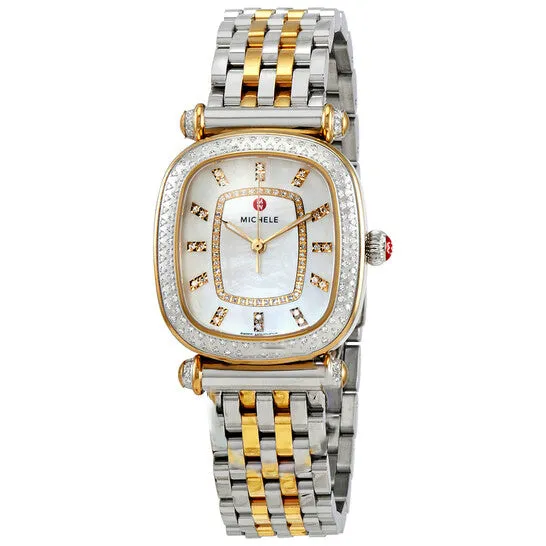 Original Michele Caber Isle Quartz Diamond Mother of Pearl Dial Twotone Ladies Watch MWW16C000033 JMS always Rings Original Michele Caber Isle Quartz Diamond Mother of Pearl Dial Twotone Ladies Watch MWW16C000033 JMS always Rings