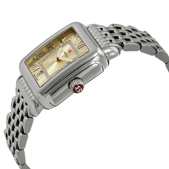 Original Michele Deco Madison Champagne Sunray Dial Ladies Watch MWW06T000169 JMS always Watches Original Michele Deco Madison Champagne Sunray Dial Ladies Watch MWW06T000169 JMS always Watches