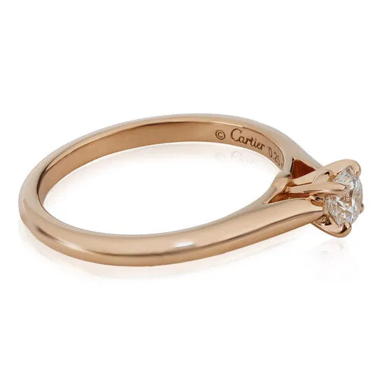 Original PreOwned Cartier 1895 Diamond Solitaire Ring in 18K Rose Gold D VVS1 025 CTW JMS always Rings Original PreOwned Cartier 1895 Diamond Solitaire Ring in 18K Rose Gold D VVS1 025 CTW JMS always Rings