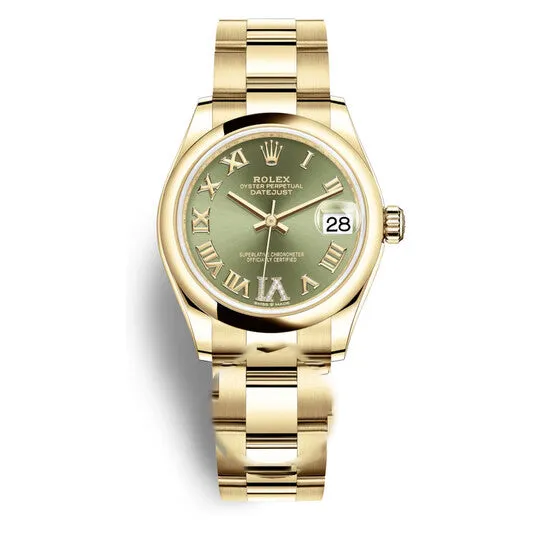 Original Rolex Datejust 31 Olive Green Dial Automatic Ladies 18kt Yellow Gold Oyster Watch 278248GNRDO JMS always Watches Original Rolex Datejust 31 Olive Green Dial Automatic Ladies 18kt Yellow Gold Oyster Watch 278248GNRDO JMS always Watches