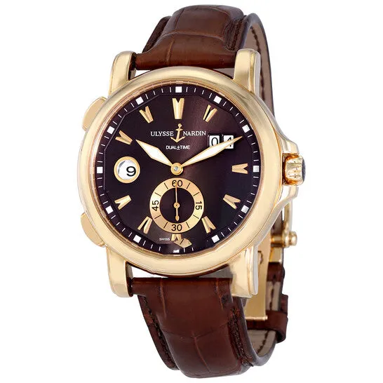 Original Ulysse Nardin GMT Big Date Brown Dial 18K Rose Gold Automatic Mens Watch 2465595 JMS always Earrings Original Ulysse Nardin GMT Big Date Brown Dial 18K Rose Gold Automatic Mens Watch 2465595 JMS always Earrings