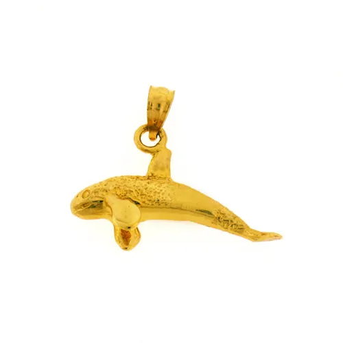 PreStyled Sets 14K Gold 30MM Whale Pendant Goldia
