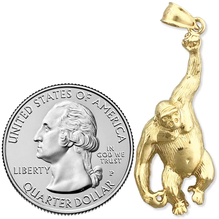 PreStyled Sets 14K Gold Ape Pendant Goldia
