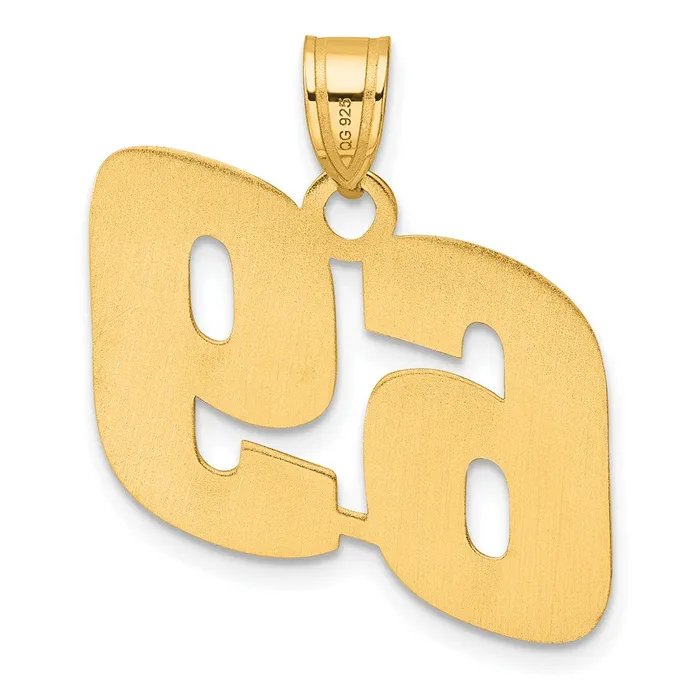 PreStyled Sets 14k Yellow Gold Polished Block Number 69 Pendant Goldia