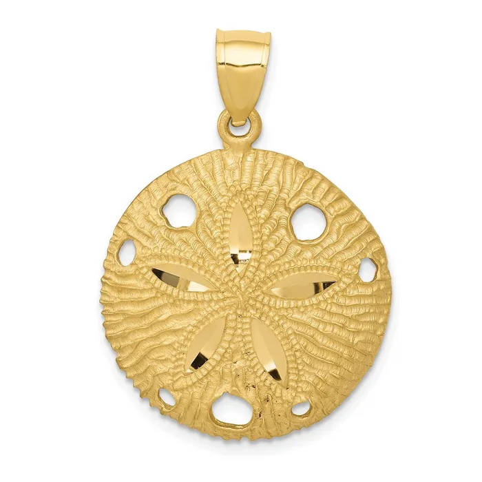 PreStyled Sets 14k Yellow Gold Sand Dollar Pendant Goldia