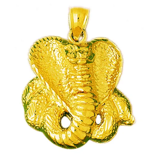 PreStyled Sets Goldia 14K Gold 28MM Cobra Pendant