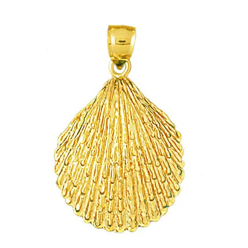 PreStyled Sets Goldia 14K Gold Mollusc Bivalve Shell Pendant